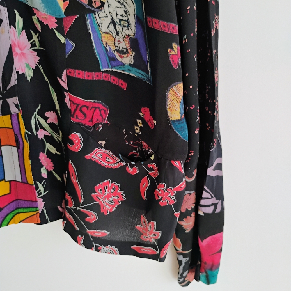 Sacred Threads Luxury Patchwork Look Button Up To… - image 5